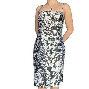 Black & White floral/layered dress